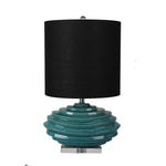 Sagebrook Home Ceramic 27`` Table Lamp With Crystal Base, Green