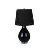 Sagebrook Home Glass 35`` Table Lamp W/ Crystal Base, Black