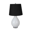 Sagebrook Home Glass 35`` Table Lamp W/ Crystal Base, White
