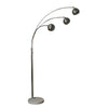 Sagebrook Home Metal 79`` Triple Dome Floor Lamp W/ Marble Base, S