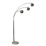 Sagebrook Home Metal 79`` Triple Dome Floor Lamp W/ Marble Base, S