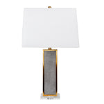 Sagebrook Home 50324 29" Metal Table Lamp On Crystal base, Gray/Gold