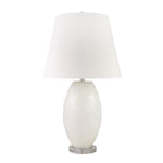 Sagebrook Home Glass 33`` Egg Table Lamp, White