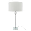 Sagebrook Home Crystal/Metal 35`` Table Lamp, Silver