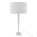 Sagebrook Home Crystal/Metal 35`` Table Lamp, Silver