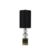 Sagebrook Home Crystal/Metal 37`` Double Ball Table Lamp, Clear/Br