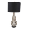 Sagebrook Home Polyresin 31`` Basket Weave Table Lamp, Silver