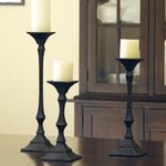 SPI Home 50341 Cast Iron Richmond Candle Holders Set of 3