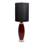 Sagebrook Home Ceramic 43`` Table Lamp W/ Crystal Base, Red