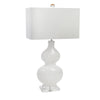 Sagebrook Home Ceramic 33`` Table Lamp W/ Crystal Base, White