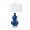 Sagebrook Home Ceramic 33`` Table Lamp W/ Crystal Base, Blue