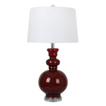 Sagebrook Home Glass 32`` Table Lamp, Red