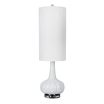 Sagebrook Home Glass 36`` Genie Table Lamp, White