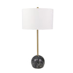 Sagebrook Home Resin 32`` Ball Base Table Lamp, Gold/Black - Kd