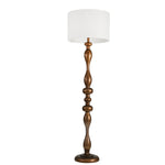 Sagebrook Home Resin 65`` Turned Look Floor Lamp, Copper - Kd