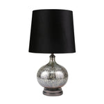 Sagebrook Home Glass 28`` Round Table Lamp, Gray