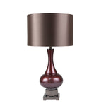 Sagebrook Home 50381 31" Glass Genie Bottle Table Lamp, Burgundy
