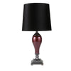 Sagebrook Home Glass 32`` Urn Table Lamp, Burgundy