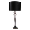 Sagebrook Home 50388 37" Glass Pillar Table Lamp, Mercury Black