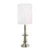 Sagebrook Home Metal 40`` Turned Base Table Lamp, Silver