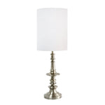 Sagebrook Home Metal 40`` Turned Base Table Lamp, Silver