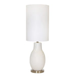 Sagebrook Home Ceramic 35`` Swirl Base Table Lamp, White