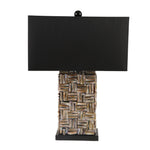 Sagebrook Home Ceramic 25`` Abalone Shell Table Lamp, Beige