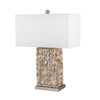 Sagebrook Home Ceramic 25`` Abalone Shell Table Lamp, Beige