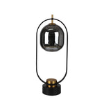 Sagebrook Home Metal 25`` Glass Shade Table Lamp, Black