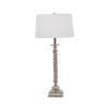 Sagebrook Home Aluminum 24`` Twist Base Tablelamp, Silver