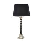 Sagebrook Home Aluminum 24`` Spine Table Lamp,Black/Silver