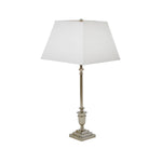 Sagebrook Home Aluminum 19`` Square Base Tablelamp, Silver