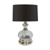 Sagebrook Home 50438 28" Glass & Stainless Steel Table Lamp, Silver/Clear