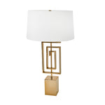 Sagebrook Home Stainless Steel 37`` Geometrictable Lamp, Gold