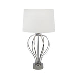 Sagebrook Home Stainless Steel 25`` Open Bodytable Lamp, Silver