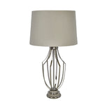 Sagebrook Home Stainless Steel 25`` Open Bodytable Lamp, Silver