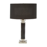 Sagebrook Home Aluminum 21`` Snakeskin Table Lamp, Black/Silver