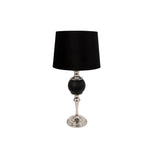 Sagebrook Home Metal 30`` Table Lamp With Glass Ball, Silver/Black