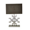Sagebrook Home Mirrored 30`` Geometric Table Lamp, Silver