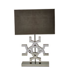 Sagebrook Home Mirrored 30`` Geometric Table Lamp, Silver