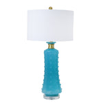 Sagebrook Home Glass 32`` Table Lamp, Turquoise