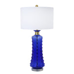 Sagebrook Home Glass 32`` Table Lamp, Royal Blue