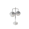 Sagebrook Home 50467-01 25" Metal Double Orb Table Lamp On Marble Base