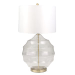 Sagebrook Home 50469 32" Glass Irregular Globe Table Lamp, Clear