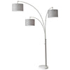 Sagebrook Home Metal 82`` Three Arm Arc Floorlamp W/ Marble Base,