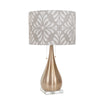 Sagebrook Home Metal 29`` Teardrop Table Lampw/ Print Shade, Gold