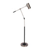 Sagebrook Home 50513 58" Metal Swing Arm Floor Lamp, Silver/Black Kd