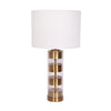 Sagebrook Home Glass 27`` Metal Cylinder Tablelamp, Gold