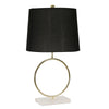 Sagebrook Home Metal 27.5`` Ring Table Lamp W/Marble Base, Gold