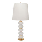 Sagebrook Home 50527-01 34" Metal Stacked Ball Table Lamp, White/Gold